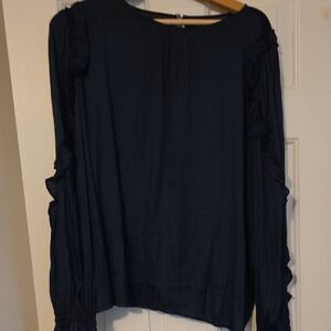 Beautiful Silky Top With Decorative Sleeves